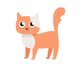 Spotted red cat clipart