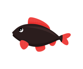 Cartoon black fish clipart