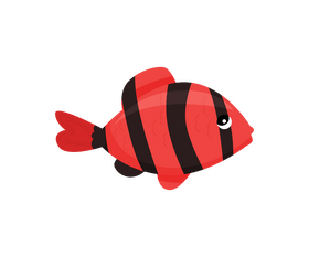 White striped tropical fish clipart free download