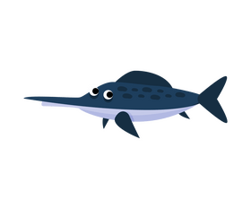 Cartoon fish, swordfish clipart