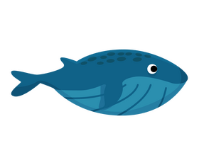 Cartoon whale clipart