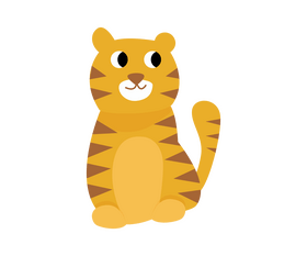 Cute baby tiger clipart