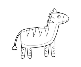 Baby zebra free black and white clipart
