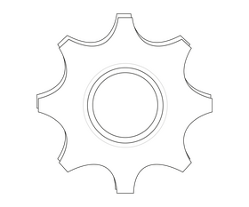 Nut black and white clipart