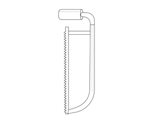 Hacksaw black and white clipart