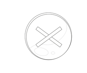 Screw top view black and white clipart