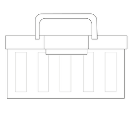 Repair tool box black and white clipart
