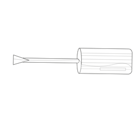 Free screwdriver black and white clipart