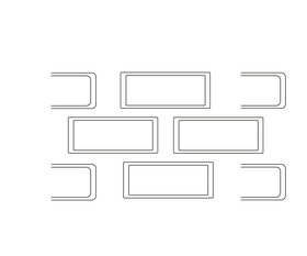 Decorative bricks black and white clipart