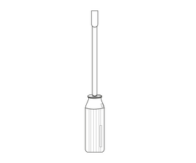 Screwdriver drawing black and white clipart