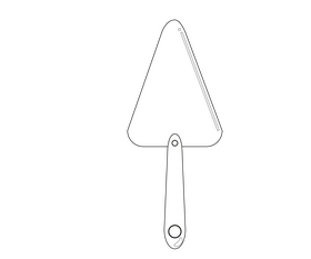 Trowel illustration black and white clipart