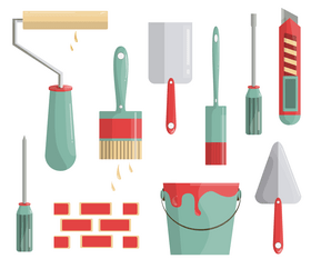 Cartoon repair tools vector
