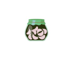 Canned garlic clipart