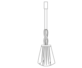 Broom cartoon black and white clipart