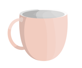 Pink cup drawing clipart