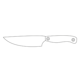 Knife black and white clipart