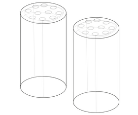 Pepper container, salt container black and white clipart