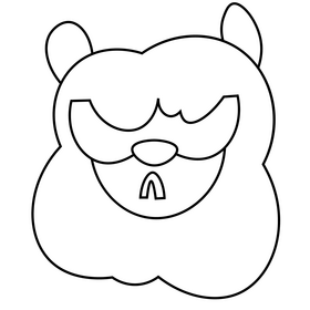 Cartoon llama cool with sunglasses black and white clipart