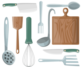Free kitchen elements vector