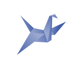 Paper folding crane clipart