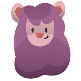 Cute llama head clipart