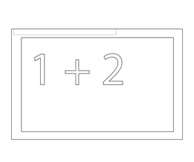 School board black and white clipart