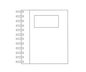 Free notebook black and white clipart