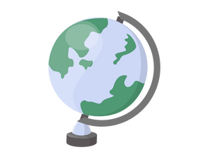 Cartoon globe clipart