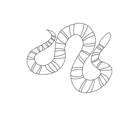 Free snake black and white clipart