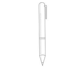 Free pen black and white clipart