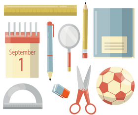 Study accessories vector
