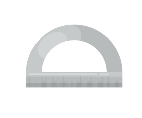 Half round ruler clipart