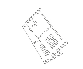 Airplane ticket cartoon black and white clipart