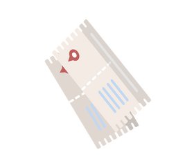 Airplane ticket cartoon clipart