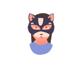 Cat mask illustration clipart