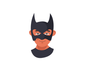 Batman mask cartoon clipart