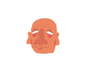 Cartoon man portrait clipart