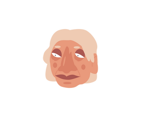 Elderly woman portrait clipart