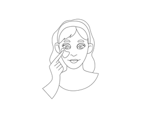 Girl applies face cream black and white clipart vector free download