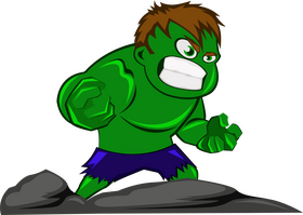 Cartoon baby hulk clipart