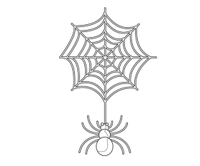 Free halloween spider black and white clipart