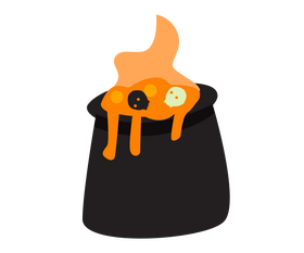 Witch cauldron halloween clipart