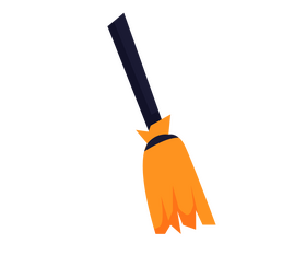 Halloween broom clipart