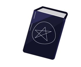 Cartoon halloween book clipart