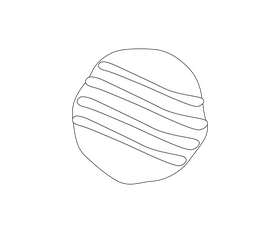 Chocolate biscuit black and white clipart