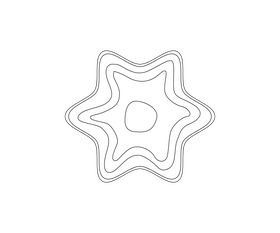 Star biscuit cartoon black and white clipart