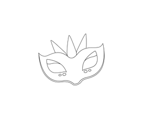 Free mask black and white clipart