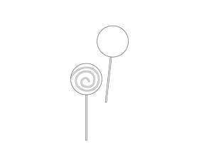 Cartoon lollipops black and white clipart vector free download