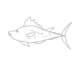 Free fish black and white clipart