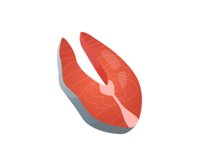 Salmon fish food clipart